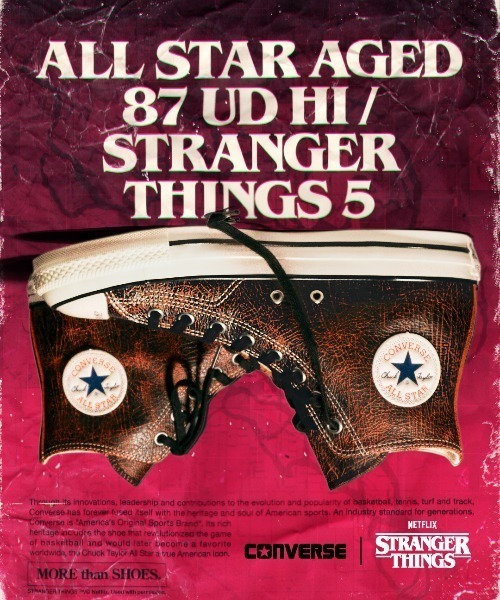 L.H.P(エルエイチピー)の「CONVERSE/コンバース/ALL STAR AGED 87 UD HI / STRANGER THINGS 5(スニーカー・メンズ・ブラック・9.5/8.5/7.5)」の1枚目の写真