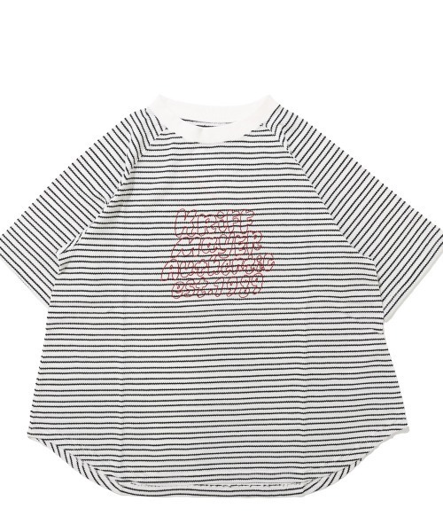 KRIFF MAYER Lady's Collection(クリフメイヤーレディースコレクション)の「ボーダー5分袖刺繍T(Tシャツ/カットソー・レディース・ブラック/オフホワイト/ベージュ/ホワイト系その他・LARGE/MEDIUM)」の14枚目の写真