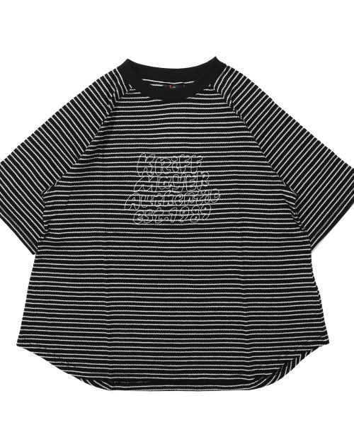 KRIFF MAYER Lady's Collection(クリフメイヤーレディースコレクション)の「ボーダー5分袖刺繍T(Tシャツ/カットソー・レディース・ブラック/オフホワイト/ベージュ/ホワイト系その他・LARGE/MEDIUM)」の16枚目の写真