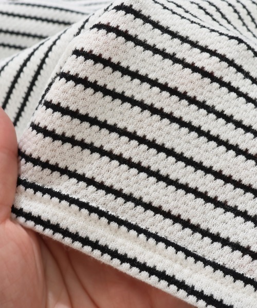KRIFF MAYER Lady's Collection(クリフメイヤーレディースコレクション)の「ボーダー5分袖刺繍T(Tシャツ/カットソー・レディース・ブラック/オフホワイト/ベージュ/ホワイト系その他・LARGE/MEDIUM)」の13枚目の写真