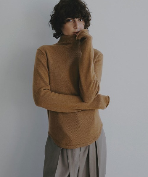 ウールカシミヤタートルネックニットプルオーバー（ニット/セーター
