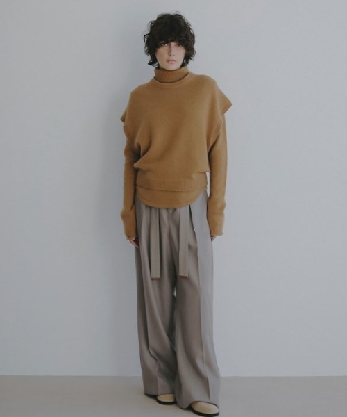 ETRE TOKYO(エトレトウキョウ)の「ウールカシミヤタートルネックニットプルオーバー(ニット/セーター・レディース・オフホワイト/ブルー/キャメル・FREE)」の9枚目の写真