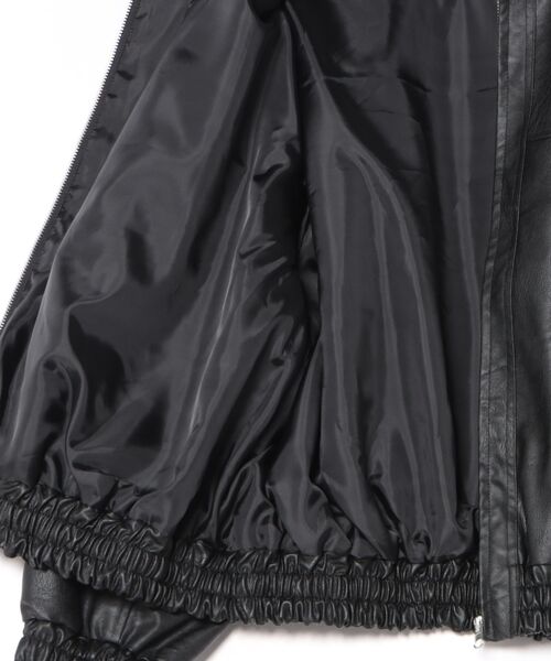 coca（coca）（コカ）の「フェイクレザージャケット（ノーカラージャケット・レディース・ブラック/ブラウン・M/L）」の21枚目の写真