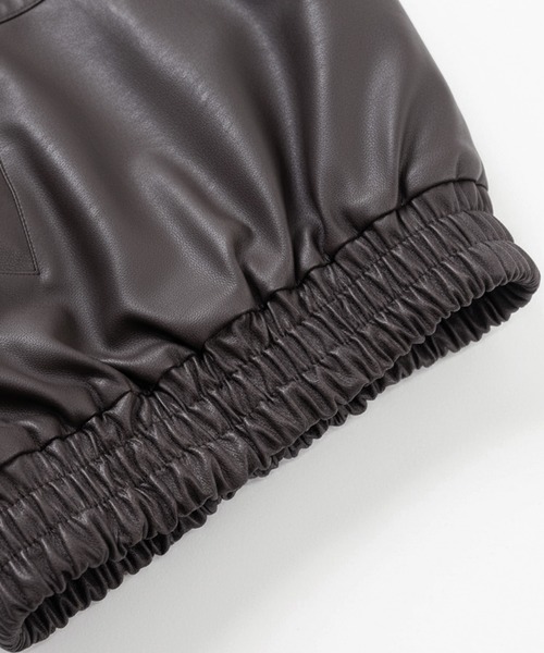 coca（coca）（コカ）の「フェイクレザージャケット（ノーカラージャケット・レディース・ブラック/ブラウン・M/L）」の17枚目の写真