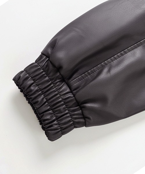 coca（coca）（コカ）の「フェイクレザージャケット（ノーカラージャケット・レディース・ブラック/ブラウン・M/L）」の16枚目の写真