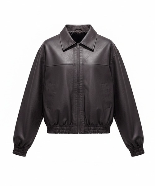 coca（coca）（コカ）の「フェイクレザージャケット（ノーカラージャケット・レディース・ブラック/ブラウン・M/L）」の20枚目の写真