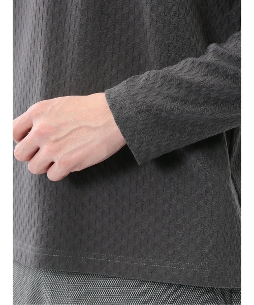 m.f.editorial(エムエフエディトリアル)の「【綿混 ロンT】m.f.エディトリアル メンズ 千鳥ジャガード クルーネック 長袖 Tシャツ(Tシャツ/カットソー・メンズ・ホワイト/グレー系その他2・LARGE/X-LARGE/MEDIUM)」の10枚目の写真