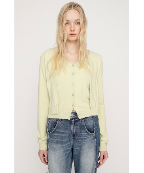 SLY（スライ）の「SAILOR TIE KNIT TOPS セーラータイニットトップス 春服（ニット/セーター・レディース・ライトグリーン/ブラック/杢グレー・FREE）」の7枚目の写真