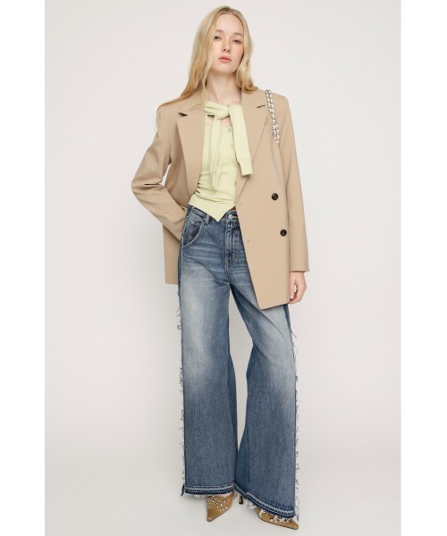 SLY（スライ）の「SAILOR TIE KNIT TOPS セーラータイニットトップス 春服（ニット/セーター・レディース・ライトグリーン/ブラック/杢グレー・FREE）」の8枚目の写真