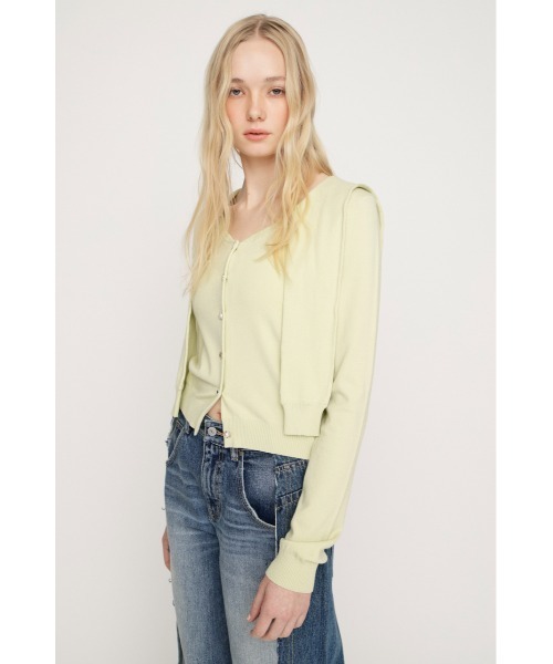 SLY（スライ）の「SAILOR TIE KNIT TOPS セーラータイニットトップス 春服（ニット/セーター・レディース・ライトグリーン/ブラック/杢グレー・FREE）」の9枚目の写真