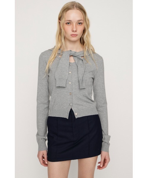 SLY（スライ）の「SAILOR TIE KNIT TOPS セーラータイニットトップス 春服（ニット/セーター・レディース・ライトグリーン/ブラック/杢グレー・FREE）」の14枚目の写真
