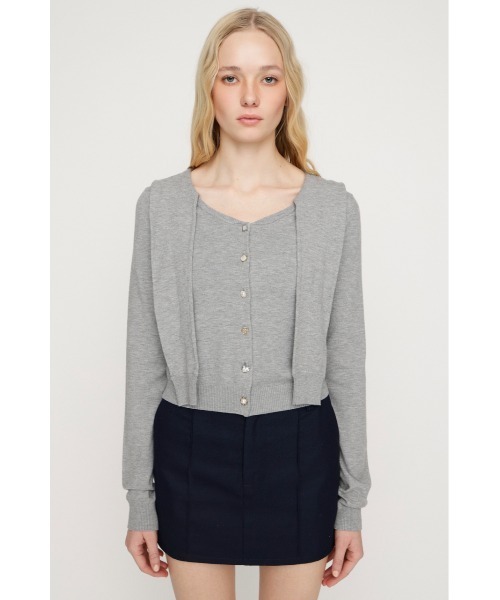 SLY（スライ）の「SAILOR TIE KNIT TOPS セーラータイニットトップス 春服（ニット/セーター・レディース・ライトグリーン/ブラック/杢グレー・FREE）」の17枚目の写真