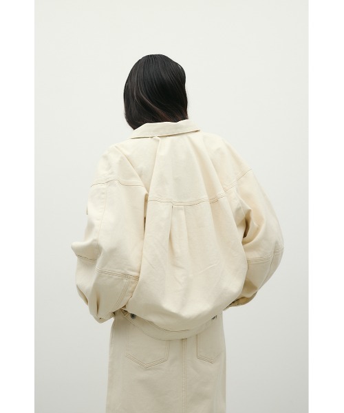 STYLEMIXER（スタイルミキサー）の「フォルムデニムジャケット（デニムジャケット・レディース・インディゴブルー/アイボリー・SMALL/MEDIUM）」の6枚目の写真