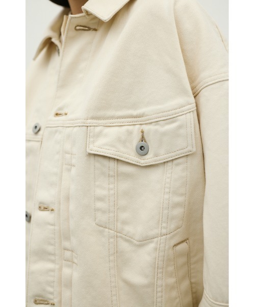 STYLEMIXER（スタイルミキサー）の「フォルムデニムジャケット（デニムジャケット・レディース・インディゴブルー/アイボリー・SMALL/MEDIUM）」の7枚目の写真