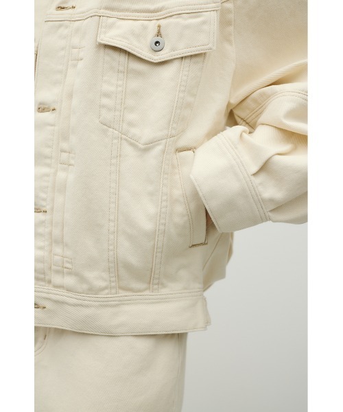 STYLEMIXER（スタイルミキサー）の「フォルムデニムジャケット（デニムジャケット・レディース・インディゴブルー/アイボリー・SMALL/MEDIUM）」の8枚目の写真