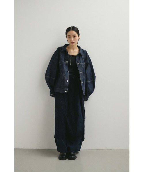 STYLEMIXER（スタイルミキサー）の「フォルムデニムジャケット（デニムジャケット・レディース・インディゴブルー/アイボリー・SMALL/MEDIUM）」の15枚目の写真