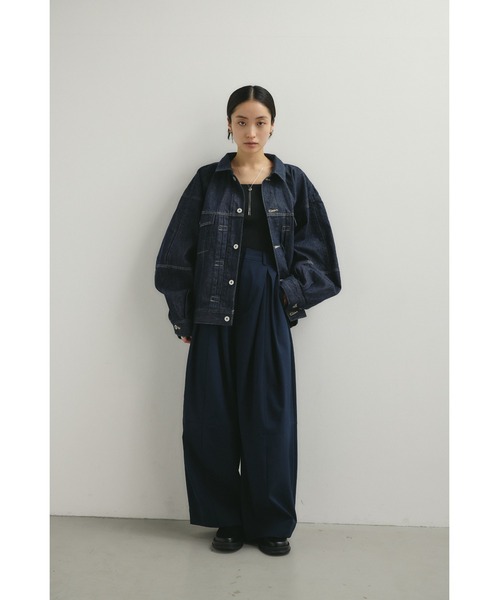 STYLEMIXER（スタイルミキサー）の「フォルムデニムジャケット（デニムジャケット・レディース・インディゴブルー/アイボリー・SMALL/MEDIUM）」の17枚目の写真