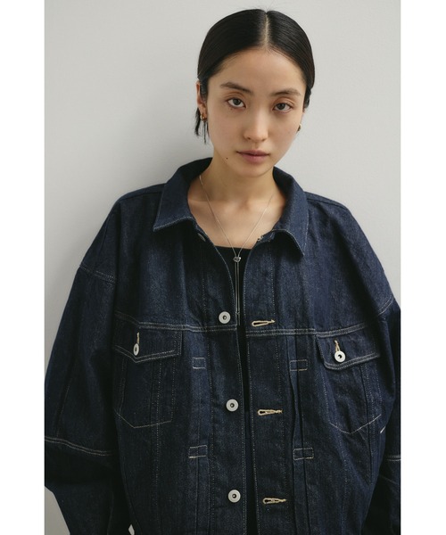 STYLEMIXER（スタイルミキサー）の「フォルムデニムジャケット（デニムジャケット・レディース・インディゴブルー/アイボリー・SMALL/MEDIUM）」の19枚目の写真