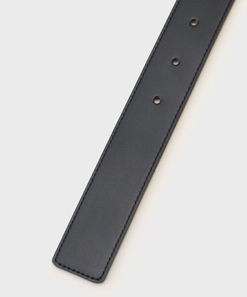 UNTITLED（アンタイトル）の「【日本製／本革】スクエアバックルベルト（ベルト・レディース・ブラック・99）」の3枚目の写真