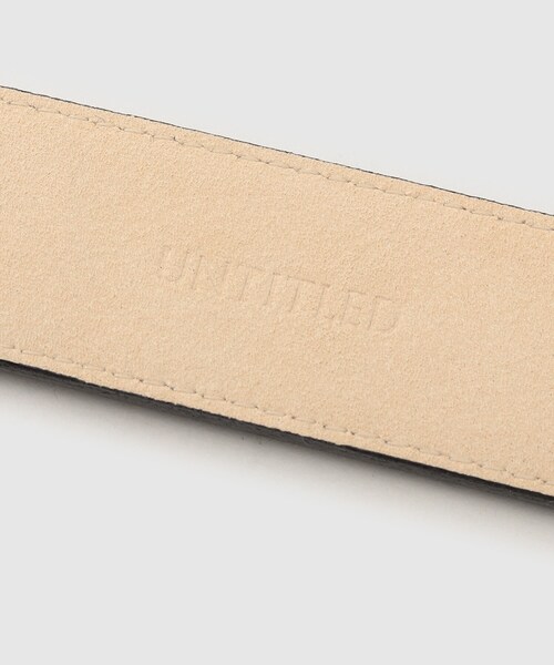 UNTITLED（アンタイトル）の「【日本製／本革】スクエアバックルベルト（ベルト・レディース・ブラック・99）」の4枚目の写真