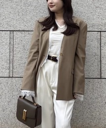 anuans｜アニュアンスのノーカラージャケット通販 - ZOZOTOWN