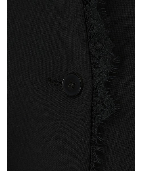 anuans（アニュアンス）の「レーストリムノーカラージャケット（ノーカラージャケット・レディース・ベージュ/ブラック・FREE）」の12枚目の写真