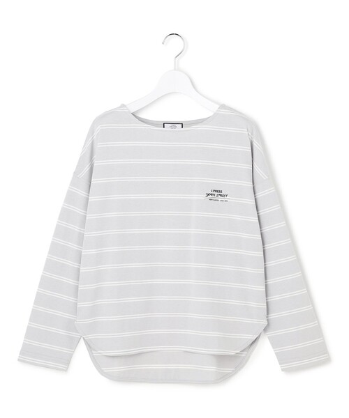 J.PRESS YORK STREET(ジェイプレスヨークストリート)の「【WOMEN】ボーダードルマンスリーブ バスクシャツ(Tシャツ/カットソー・レディース・ネイビー系1/サックスブルー系1/ピンク系1/ホワイト系1・F)」の3枚目の写真