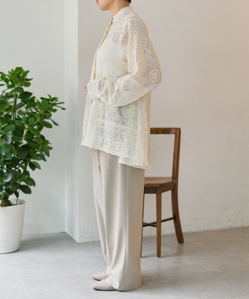 ear PAPILLONNER（イアパピヨネ）の「シアー刺繍ブラウス【SUM1 STYLE】（シャツ/ブラウス・レディース・ホワイト/ブラック/アイボリー・FREE）」の22枚目の写真