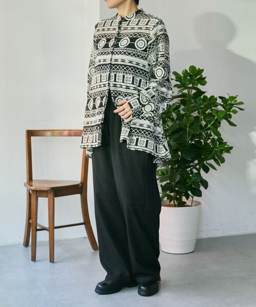 ear PAPILLONNER（イアパピヨネ）の「シアー刺繍ブラウス【SUM1 STYLE】（シャツ/ブラウス・レディース・ホワイト/ブラック・FREE）」の13枚目の写真