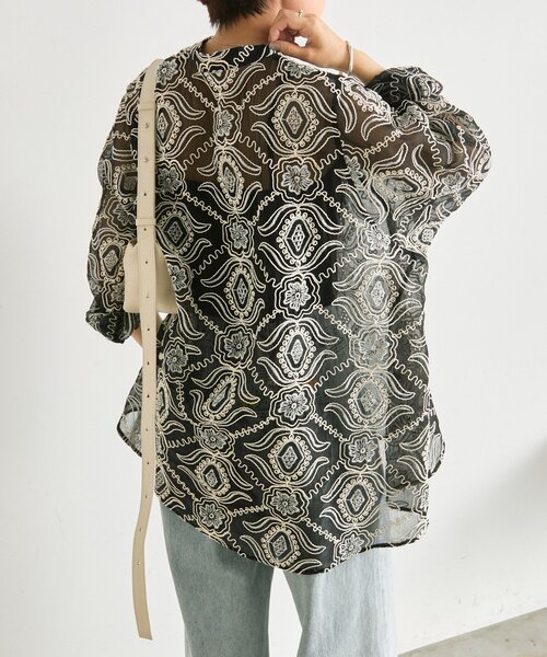 ear PAPILLONNER（イアパピヨネ）の「シアー刺繍ブラウス【SUM1 STYLE】（シャツ/ブラウス・レディース・ホワイト/ブラック/アイボリー・FREE）」の15枚目の写真