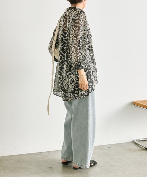 ear PAPILLONNER（イアパピヨネ）の「シアー刺繍ブラウス【SUM1 STYLE】（シャツ/ブラウス・レディース・ホワイト/ブラック/アイボリー・FREE）」の18枚目の写真
