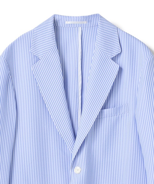 UNION STATION（ユニオンステーション）の「【セットアップ対応】シアサッカーテーラードジャケット（テーラードジャケット・メンズ・ネイビー/ストライプ・LL/L/M/S）」の12枚目の写真