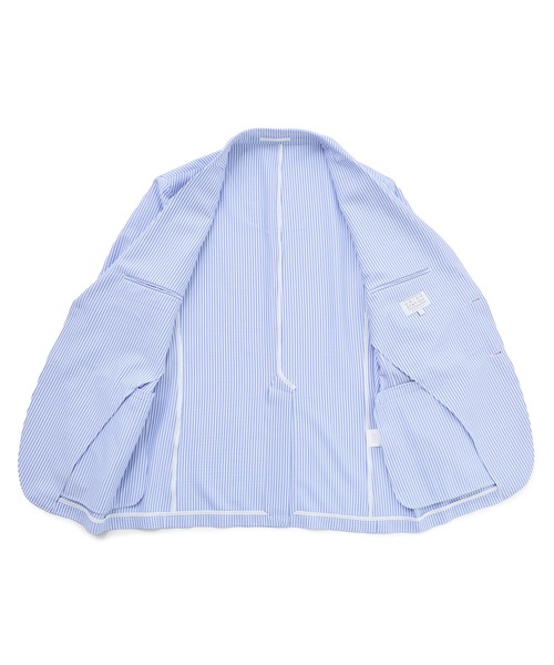 UNION STATION（ユニオンステーション）の「【セットアップ対応】シアサッカーテーラードジャケット（テーラードジャケット・メンズ・ネイビー/ストライプ・LL/L/M/S）」の17枚目の写真