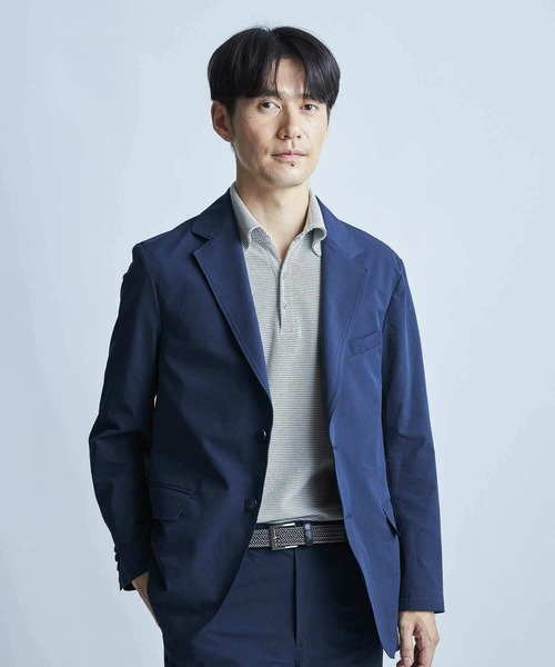 UNION STATION（ユニオンステーション）の「【セットアップ対応】シアサッカーテーラードジャケット（テーラードジャケット・メンズ・ネイビー/ストライプ・LL/L/M/S）」の3枚目の写真