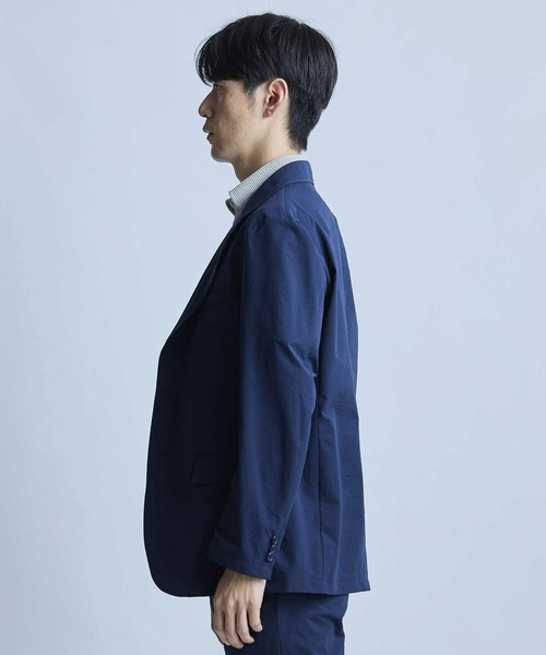 UNION STATION（ユニオンステーション）の「【セットアップ対応】シアサッカーテーラードジャケット（テーラードジャケット・メンズ・ネイビー/ストライプ・LL/L/M/S）」の4枚目の写真