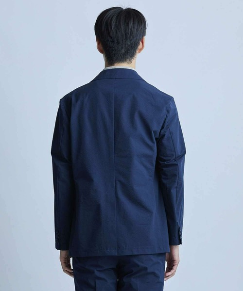 UNION STATION（ユニオンステーション）の「【セットアップ対応】シアサッカーテーラードジャケット（テーラードジャケット・メンズ・ネイビー/ストライプ・LL/L/M/S）」の5枚目の写真