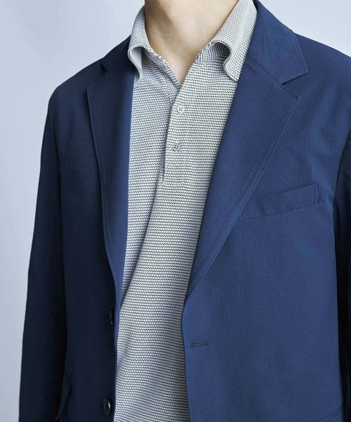 UNION STATION（ユニオンステーション）の「【セットアップ対応】シアサッカーテーラードジャケット（テーラードジャケット・メンズ・ネイビー/ストライプ・LL/L/M/S）」の6枚目の写真