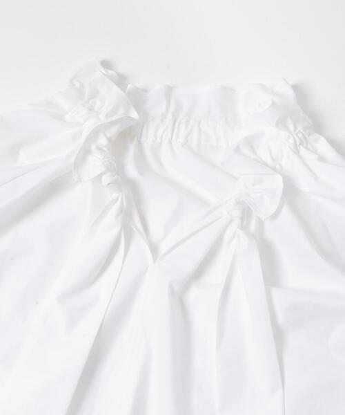 URBAN RESEARCH ROSSO WOMEN（アーバンリサーチ　ロッソ）の「フリルネックシャツブラウス（シャツ/ブラウス・レディース・パープル系その他/ホワイト/チャコールグレー・FREE）」の11枚目の写真