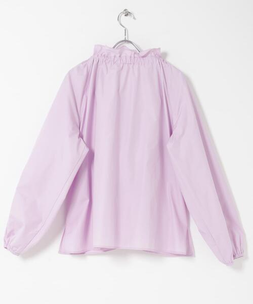 URBAN RESEARCH ROSSO WOMEN（アーバンリサーチ　ロッソ）の「フリルネックシャツブラウス（シャツ/ブラウス・レディース・パープル系その他/ホワイト/チャコールグレー・FREE）」の19枚目の写真