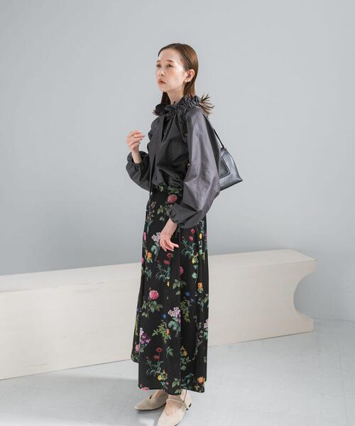 URBAN RESEARCH ROSSO WOMEN（アーバンリサーチ　ロッソ）の「フリルネックシャツブラウス（シャツ/ブラウス・レディース・パープル系その他/ホワイト/チャコールグレー・FREE）」の22枚目の写真