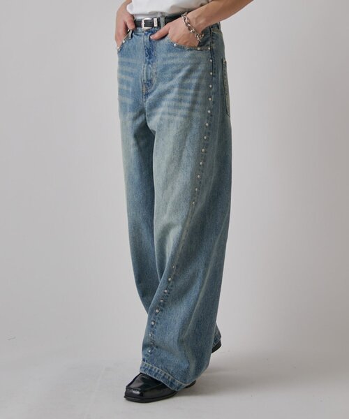 Lui's（ルイス）の「スタッズ/ワイドフィットデニムパンツ13.5oz（デニムパンツ・メンズ・インディゴブルー/ブラック系その他2・32/30/34）」の19枚目の写真