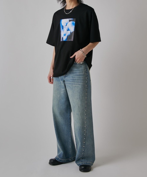 Lui's（ルイス）の「スタッズ/ワイドフィットデニムパンツ13.5oz（デニムパンツ・メンズ・インディゴブルー/ブラック系その他2・32/30/34）」の16枚目の写真