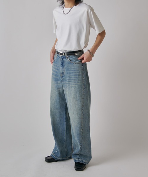 Lui's（ルイス）の「スタッズ/ワイドフィットデニムパンツ13.5oz（デニムパンツ・メンズ・インディゴブルー/ブラック系その他2・32/30/34）」の18枚目の写真