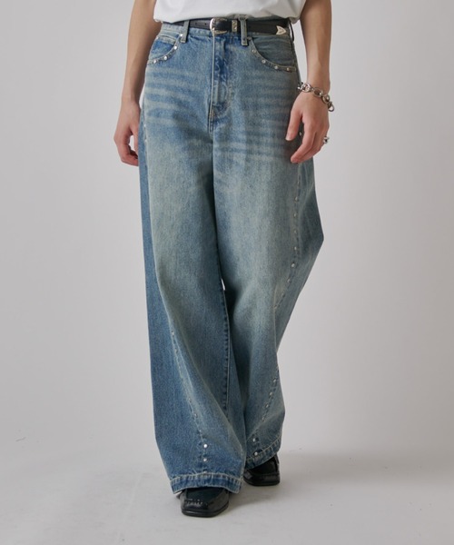 Lui's（ルイス）の「スタッズ/ワイドフィットデニムパンツ13.5oz（デニムパンツ・メンズ・インディゴブルー/ブラック系その他2・32/30/34）」の14枚目の写真