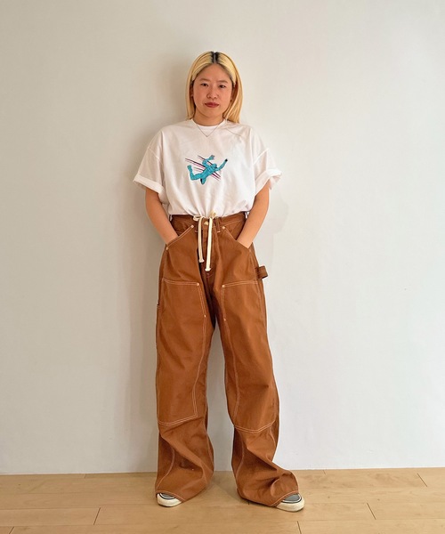 HOLIDAY（ホリデイ）の「SUPER FINE S/S T-SHIRT (50% MAN) スーパーファインショートスリーブTシャツ (50%マン)（Tシャツ/カットソー・レディース・ホワイト/ブラック・XL）」の6枚目の写真