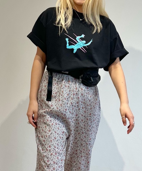 HOLIDAY（ホリデイ）の「SUPER FINE S/S T-SHIRT (50% MAN) スーパーファインショートスリーブTシャツ (50%マン)（Tシャツ/カットソー・レディース・ホワイト/ブラック・XL）」の8枚目の写真
