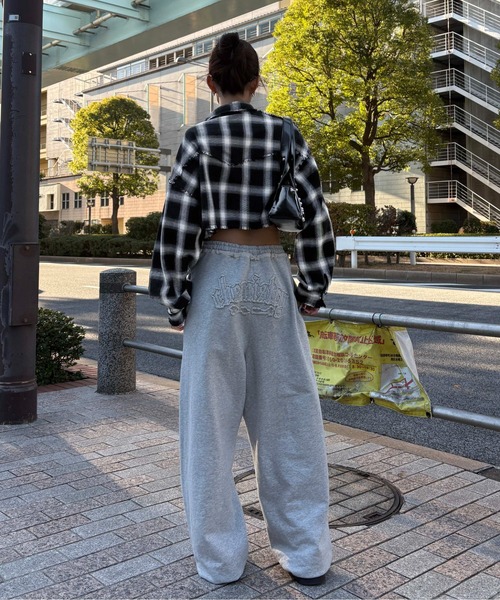 sedacle girl（セダクルガール）の「クロップドウエスタンシャツ（シャツ/ブラウス・レディース・チャコールグレー/オフホワイト・MEDIUM/SMALL）」の6枚目の写真