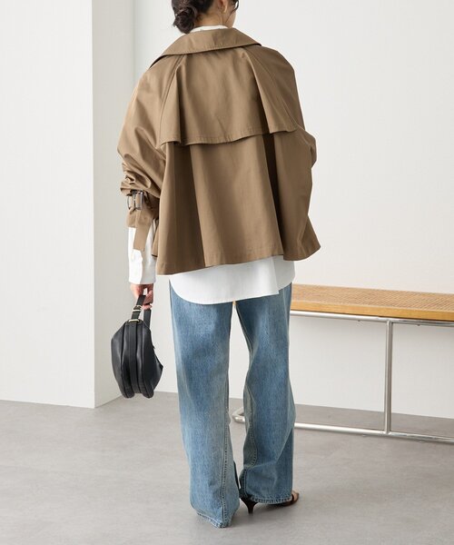 RIVE DROITE（リヴドロワ）の「予約【A・MONN(アモン)】ショートトレンチ（トレンチコート・レディース・ベージュ/ブラウン・FREE）」の6枚目の写真