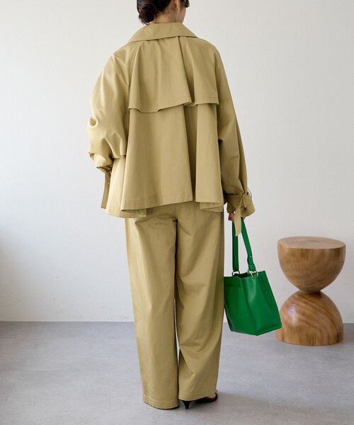 RIVE DROITE（リヴドロワ）の「予約【A・MONN(アモン)】ショートトレンチ（トレンチコート・レディース・ベージュ/ブラウン・FREE）」の22枚目の写真