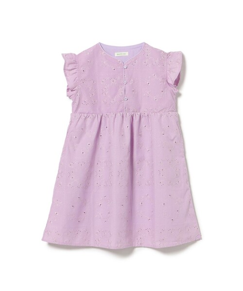 BEAMS mini(ビームスミニ)の「【7/2再値下げ】パンチング レース ワンピース 2026SS(90~150cm)プチプラ 通園 通学 定番(ワンピース・キッズ・イエロー系その他4/パープル系その他5・90/100/110/120/140/150/130)」の5枚目の写真